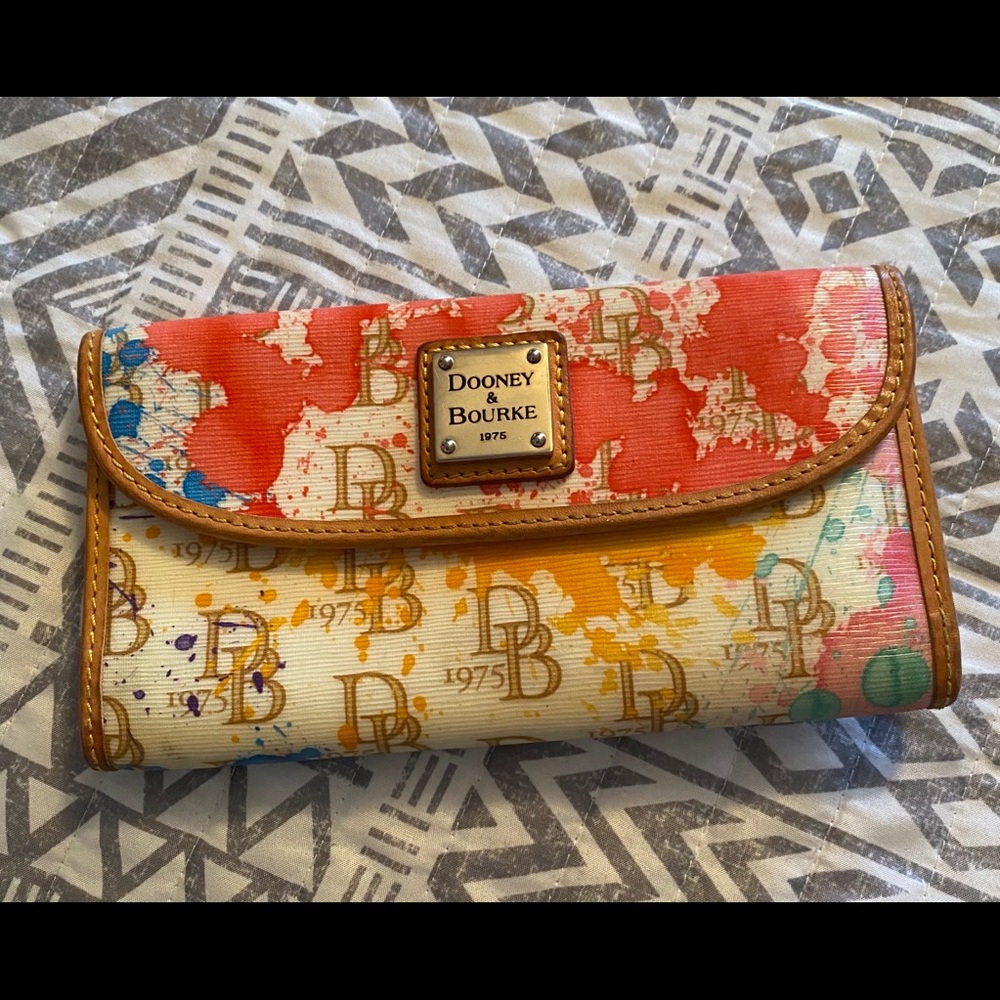 Dooney Bourke splash splatter wallet